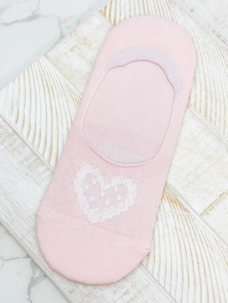 PREORDER: Lightweight Heart No Show Socks in Assorted Colors