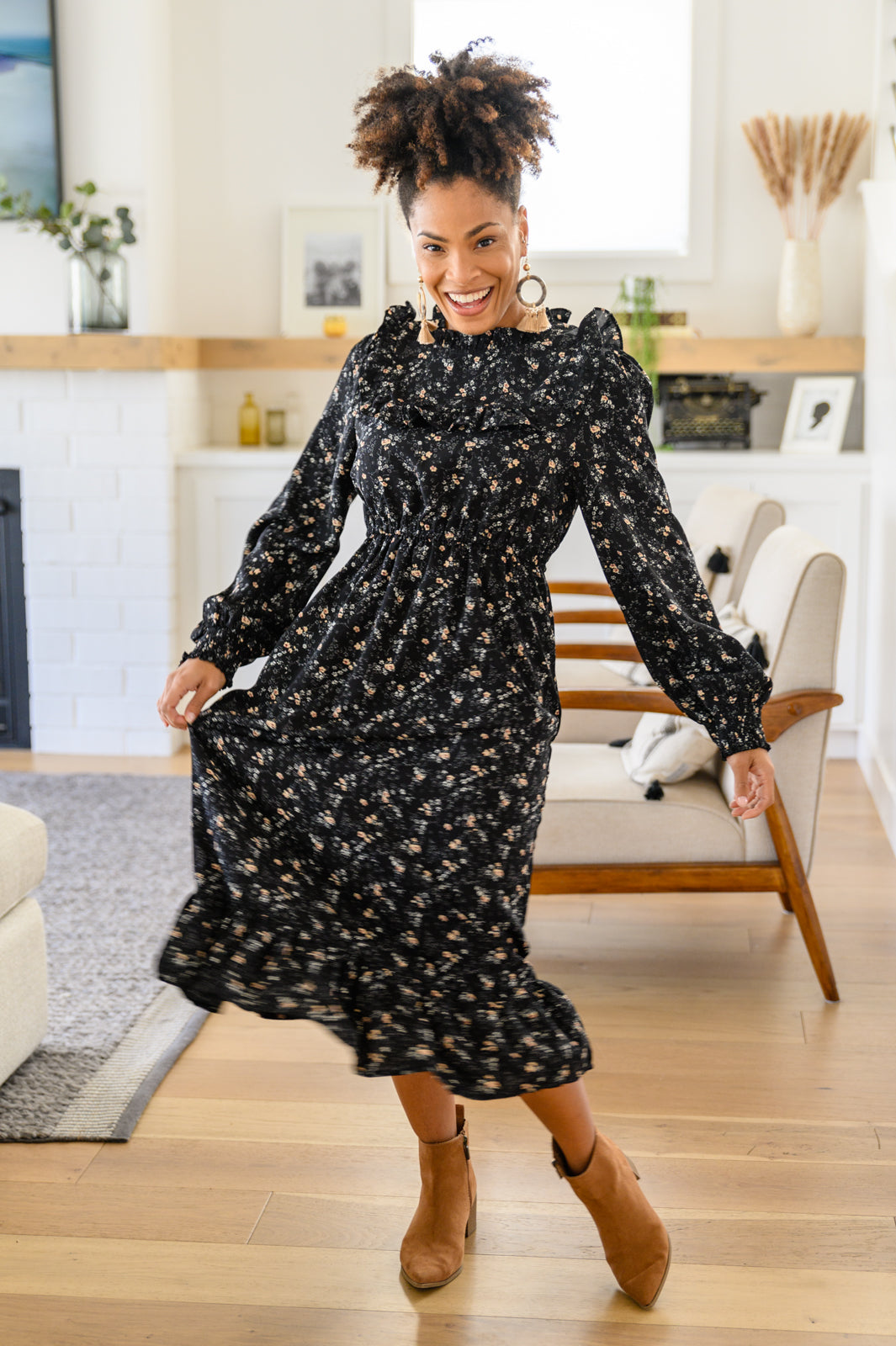 Larissa Long Sleeve Ruffle Hem Dress Parker & Co. Boutique Larissa Long Sleeve Ruffle Hem Dress Parker & Co. Boutique