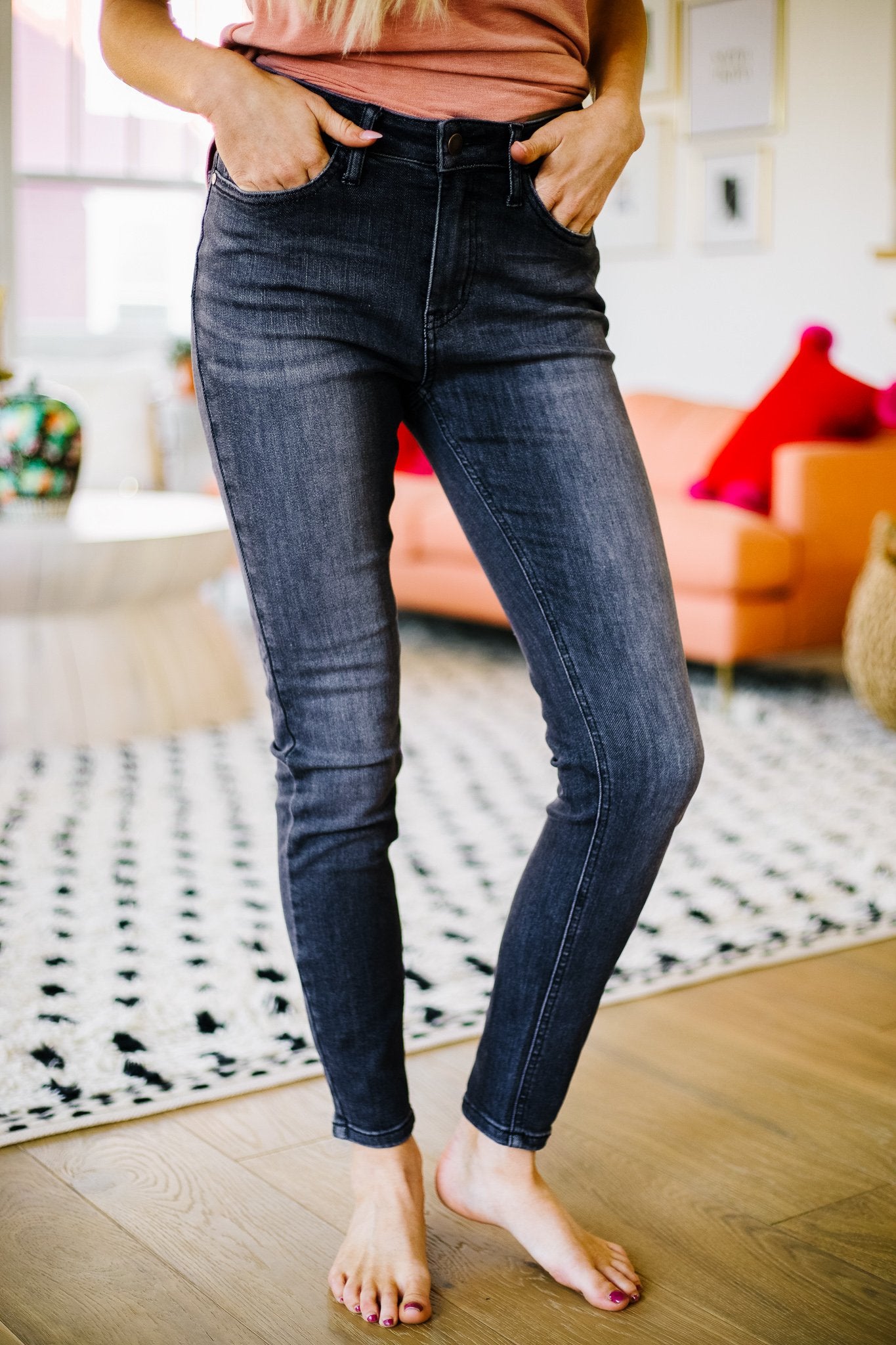 Black Gold High Waist Jeans