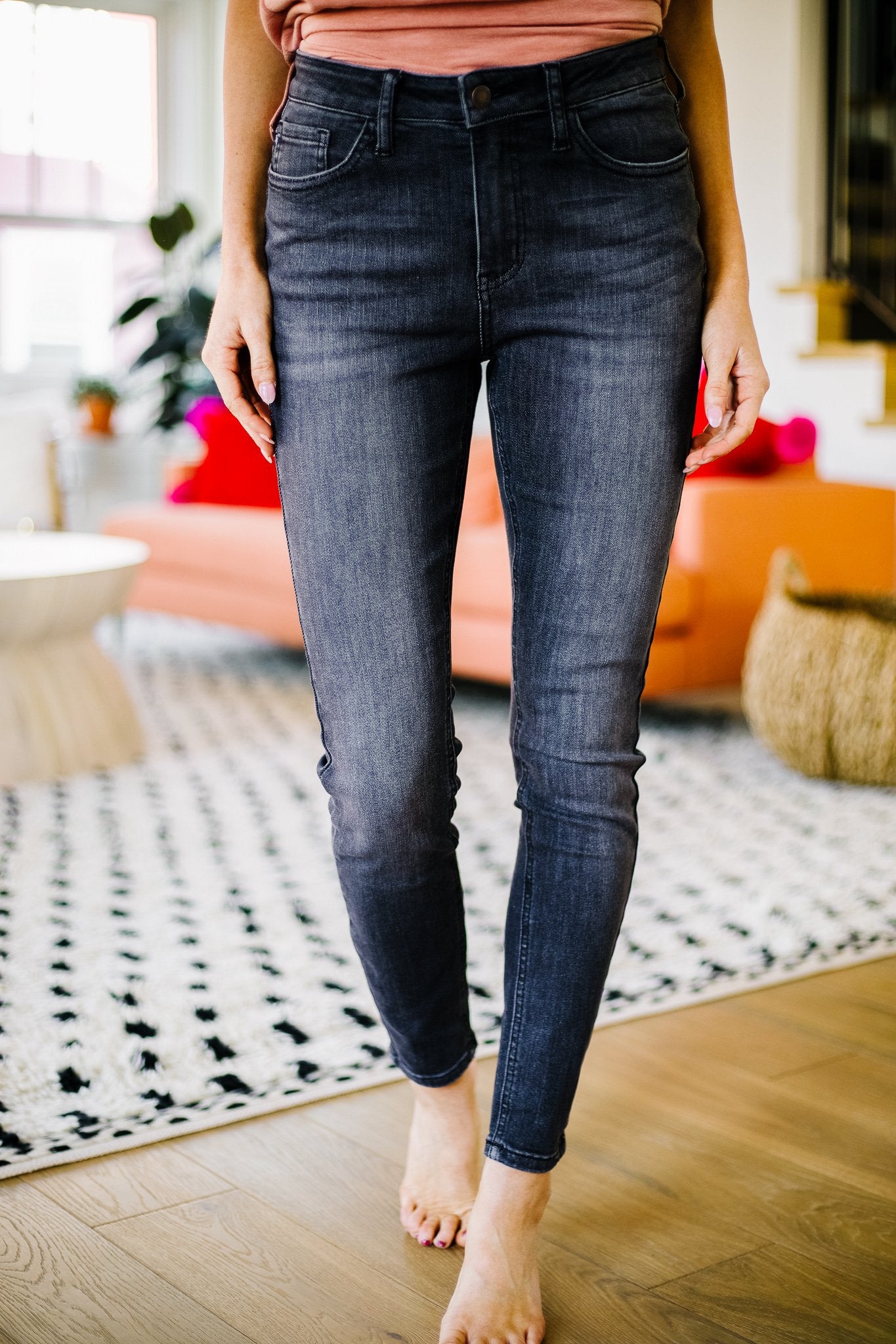 Black Gold High Waist Jeans