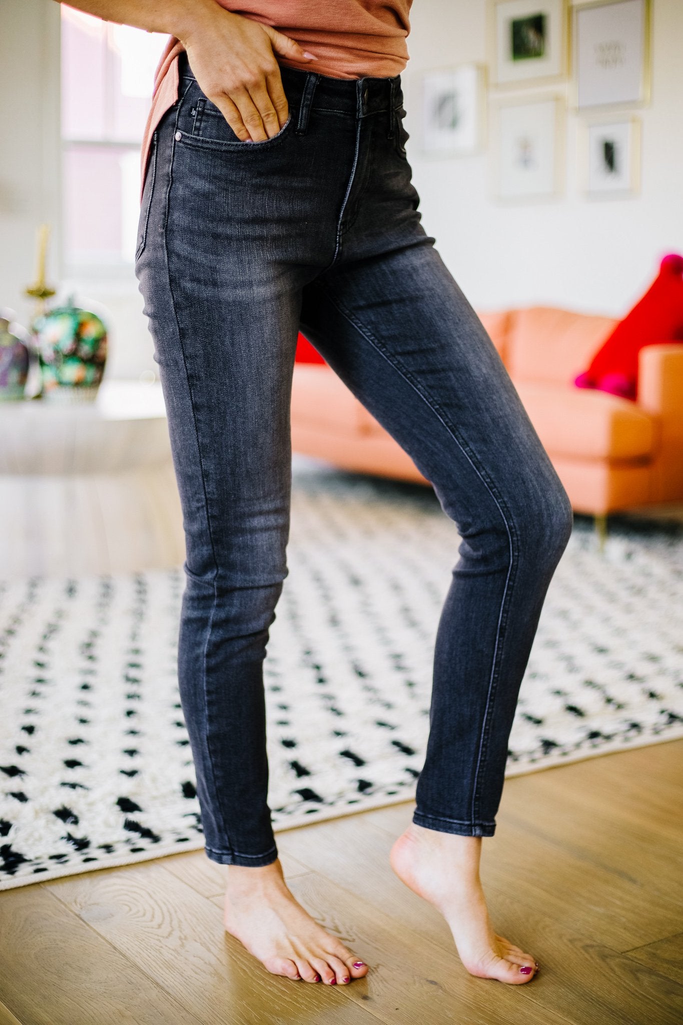 Black Gold High Waist Jeans