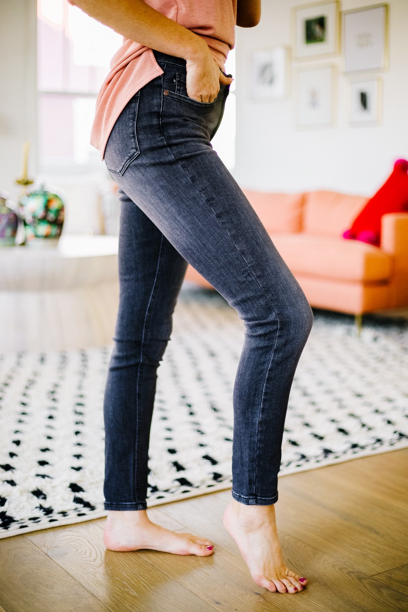 Black Gold High Waist Jeans