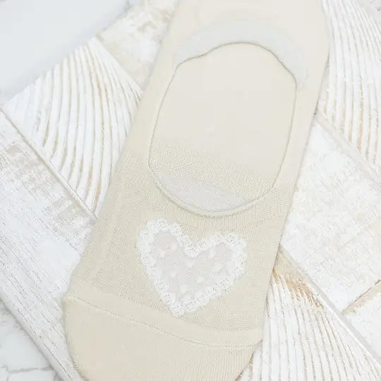 PREORDER: Lightweight Heart No Show Socks in Assorted Colors