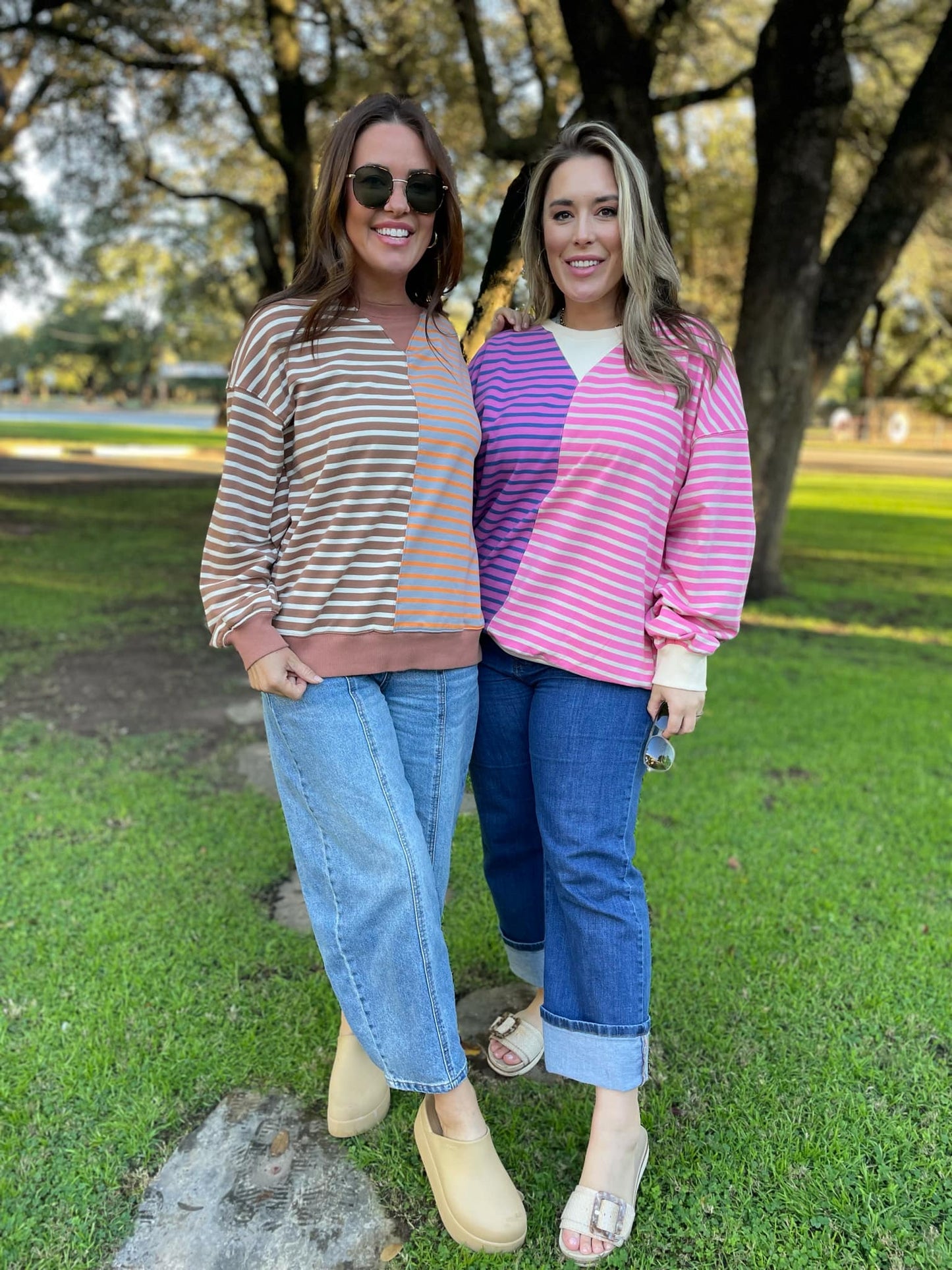 PREORDER: Step By Step Stripe Sweatshirt in Four Colors