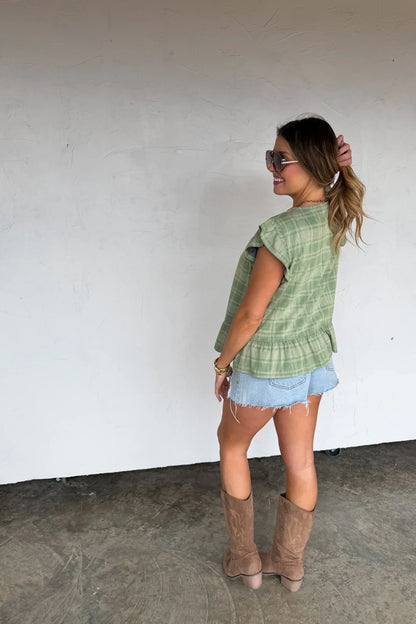 PREORDER: Molly Tie Front Denim Vest