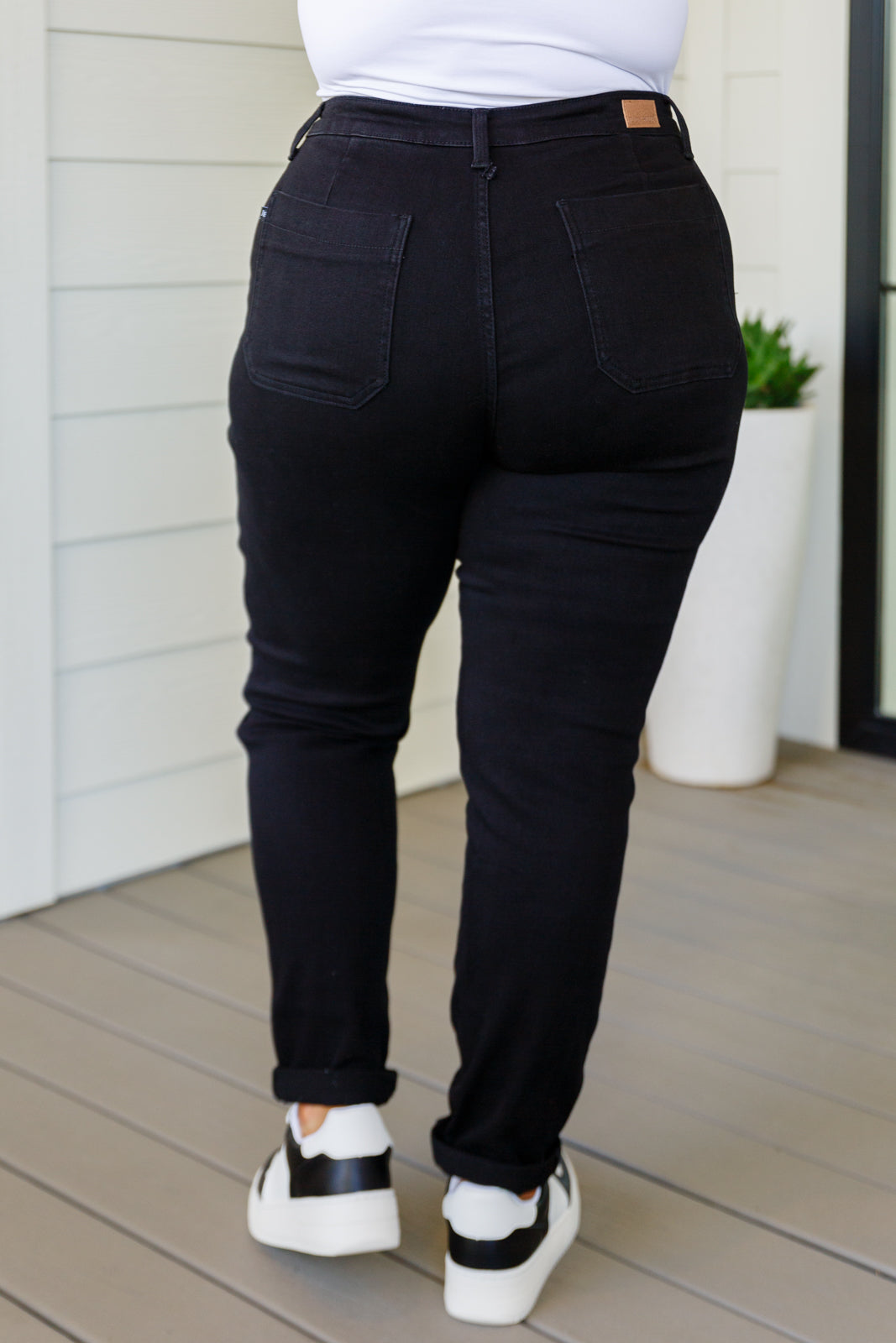 Carmen Double Cuff Joggers in Black