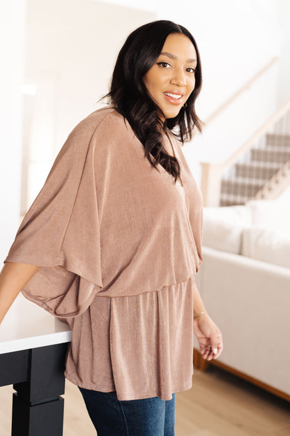 Dazzlingly Draped V-Neck Blouse