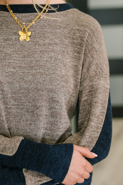 Give Me a Call Color Block Pullover