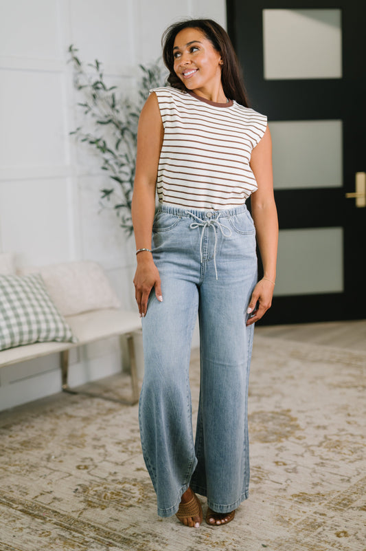 Monica High Waist Palazzo Featherweight with Drawcord