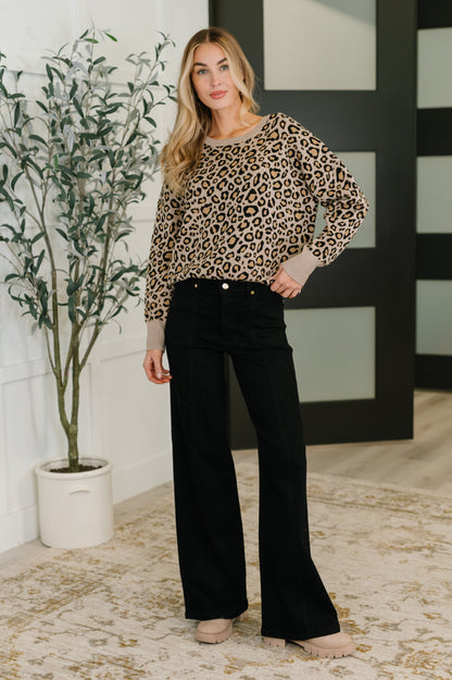 Lil' Sass Never Hurt Leopard Print Pullover