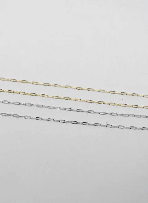 PREORDER: Mini Paperclip Chain Necklace in Silver