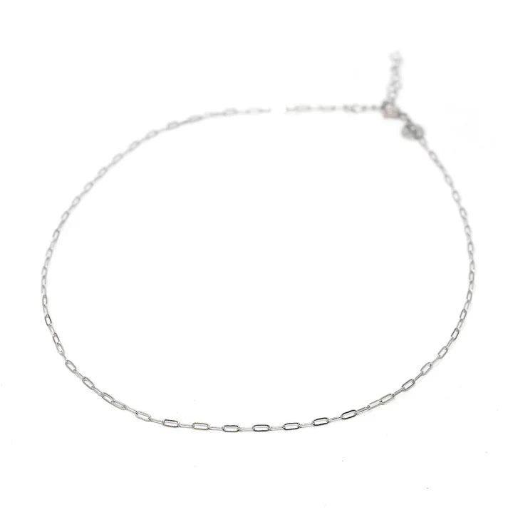 PREORDER: Mini Paperclip Chain Necklace in Silver