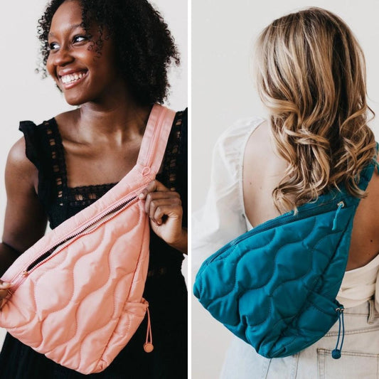 PREORDER: Striding Through Philly Puffer Sling Bag & Backpack in Two Colors
