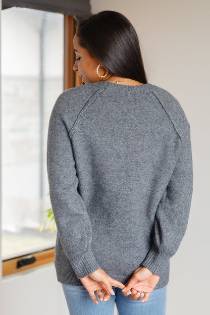 In Depth Crewneck Sweater in Charcoal