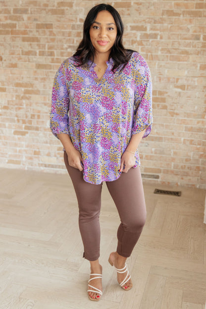 Lizzy Top in Lavender Ditsy Floral