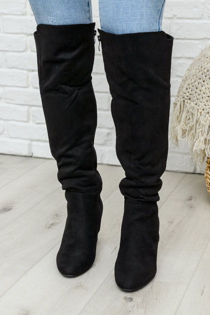 Penelope Knee High Boots In Black