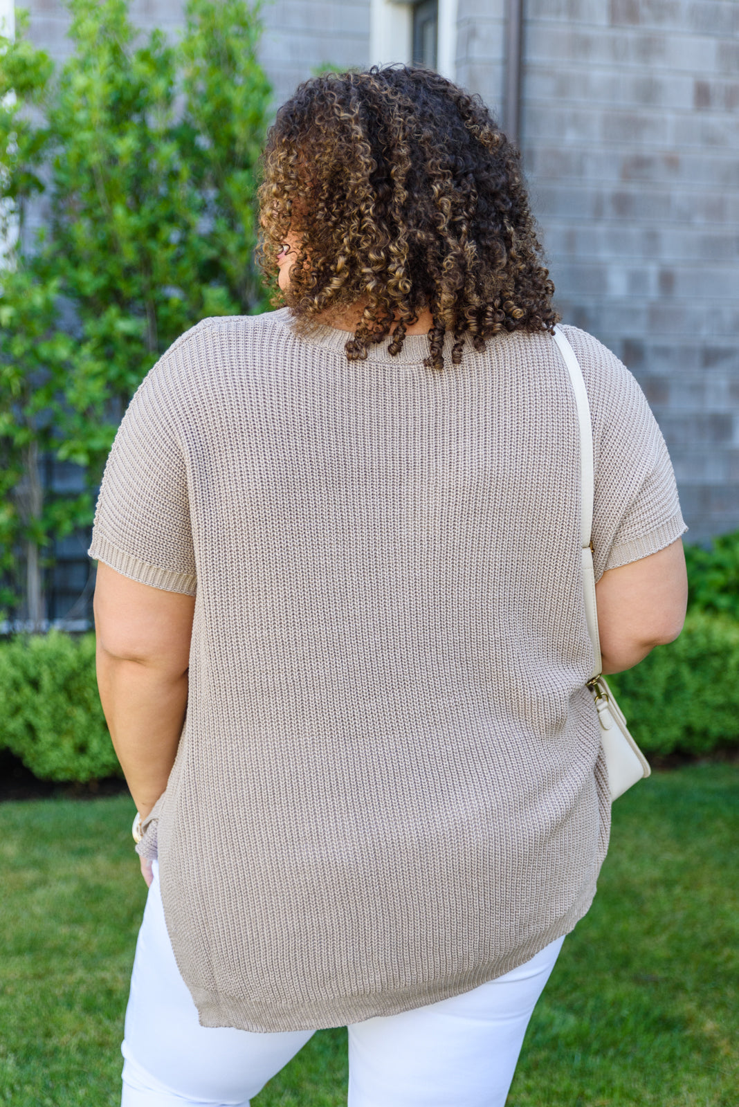 Pure Bliss Knit Top In Taupe