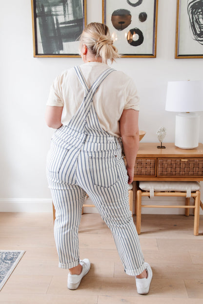 Railroad Stripe Overalls