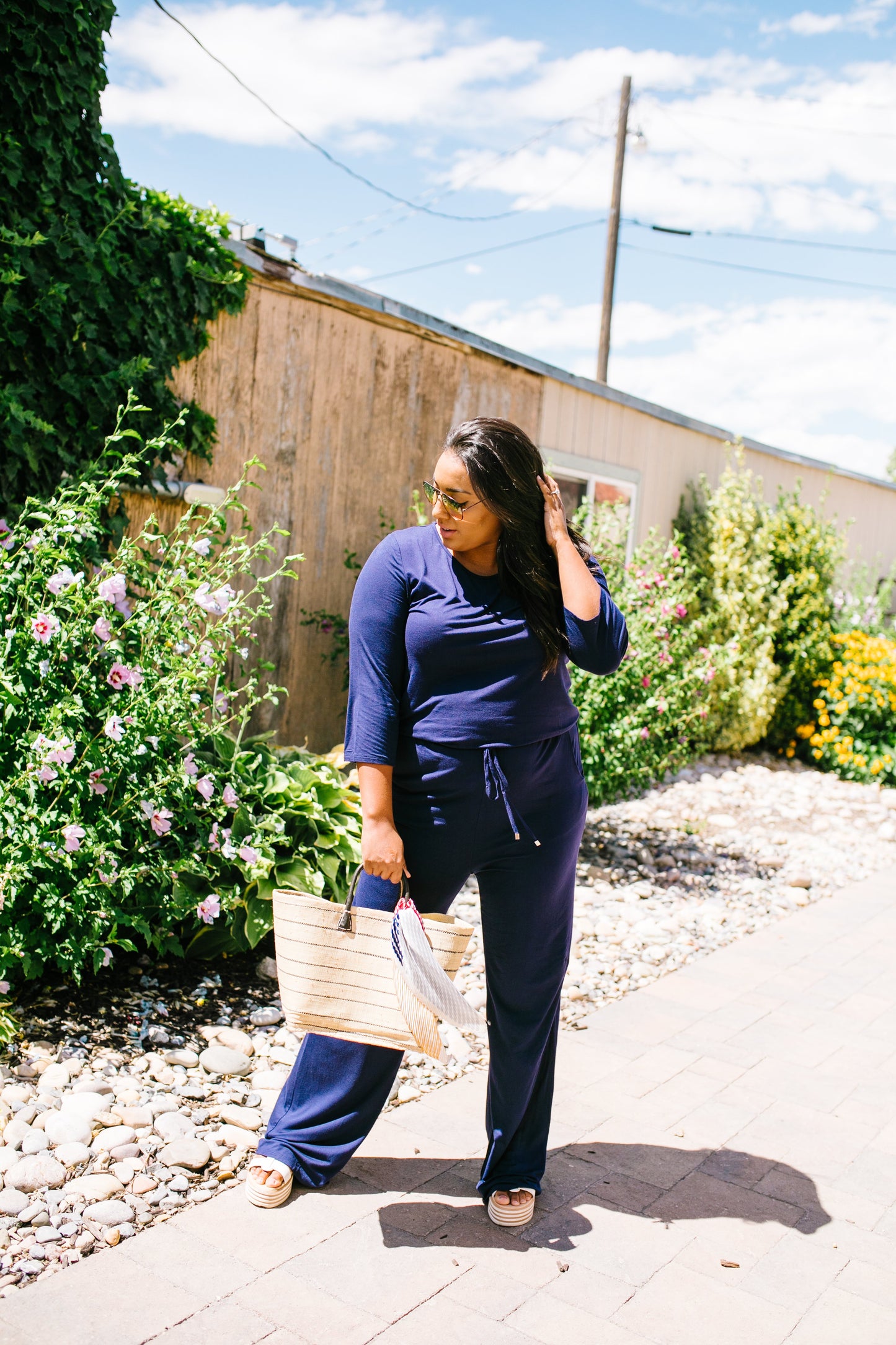 Jump For Joy Navy Jumpsuit