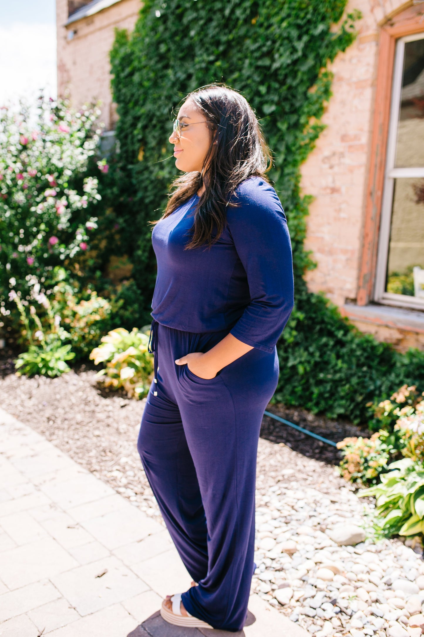 Jump For Joy Navy Jumpsuit