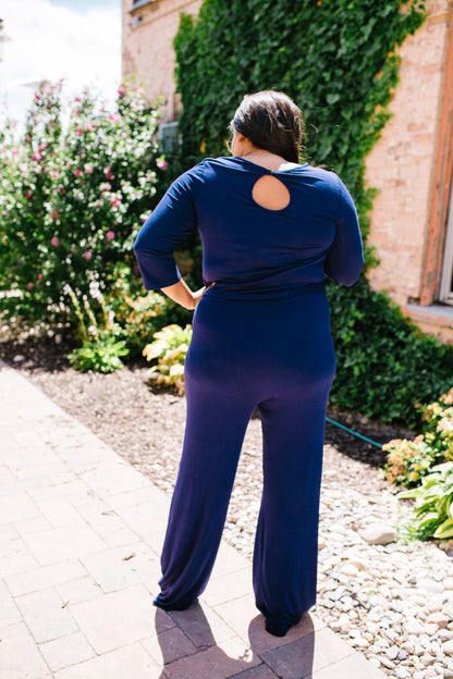 Jump For Joy Navy Jumpsuit