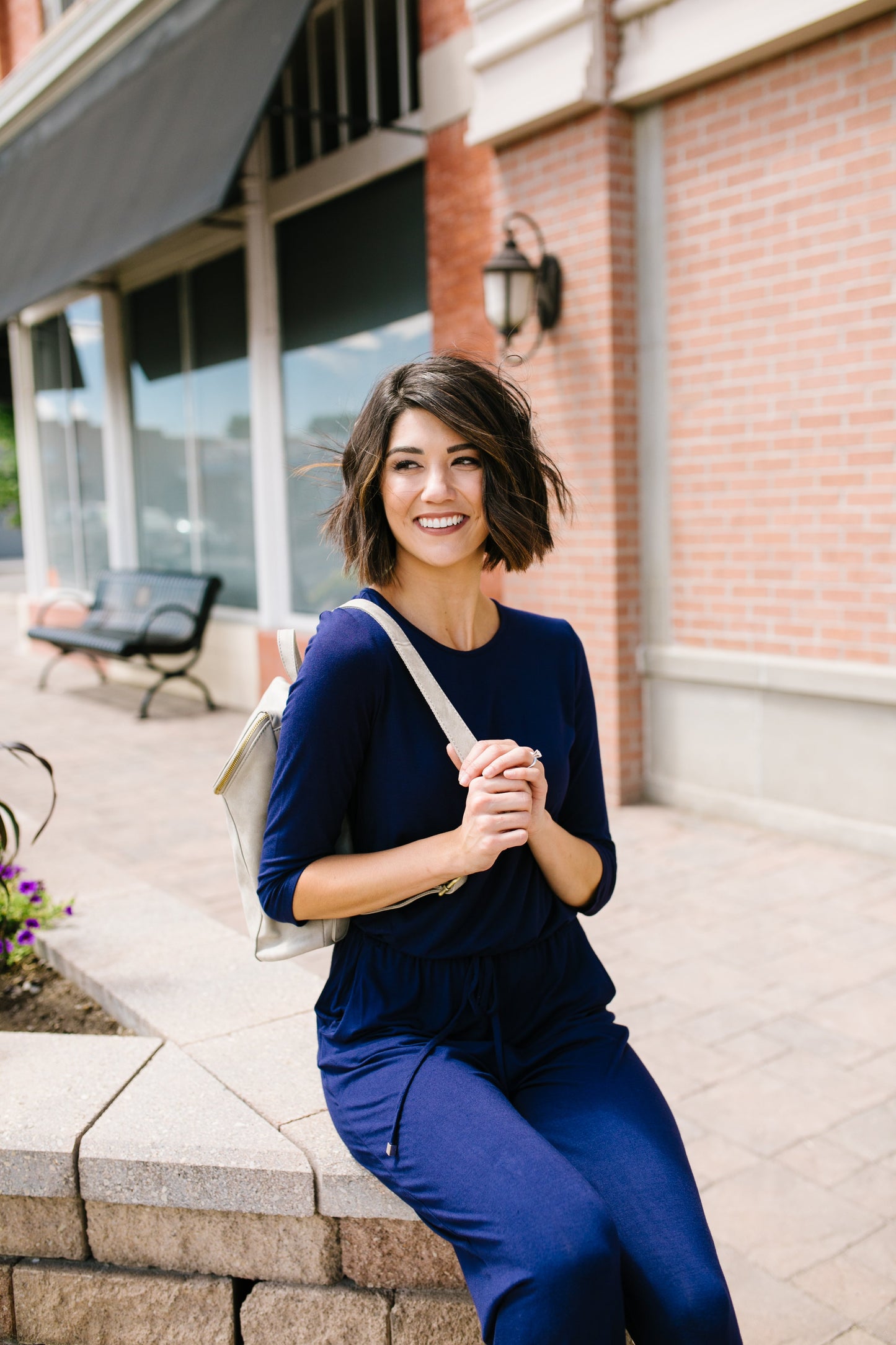 Jump For Joy Navy Jumpsuit